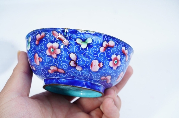 古玩陶瓷民國時期景泰藍碗拍賣，當前價格8888元