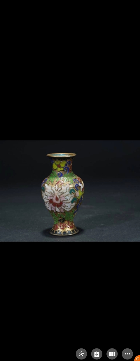 古玩陶瓷明國時期景泰藍罐,民國粉彩杯拍賣,當前價格1888元