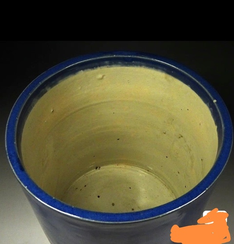 古玩陶瓷藍釉筆筒拍賣,當前價格8000元