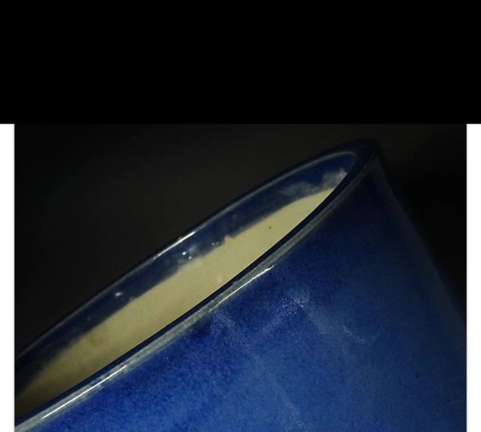 古玩陶瓷藍釉筆筒拍賣,當前價格8000元