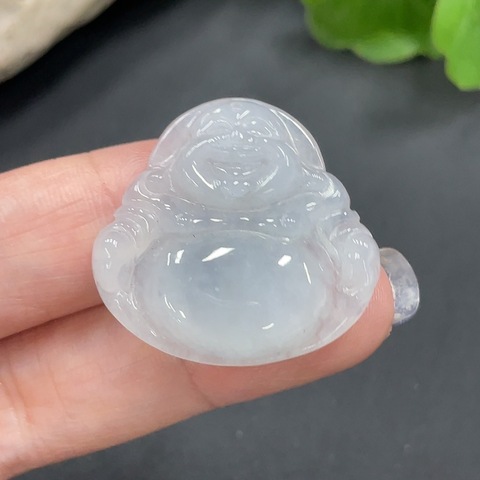 古玩玉器17天然翡翠（A貨）彌勒佛墜拍賣，當前價格280元
