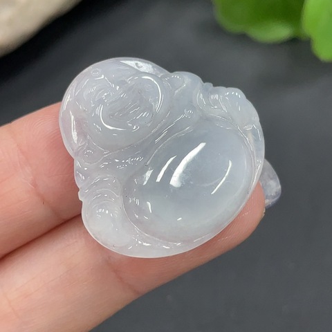 古玩玉器17天然翡翠（A貨）彌勒佛墜拍賣，當前價格280元