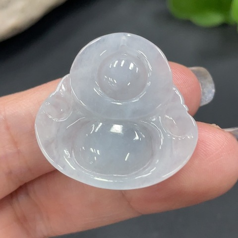 古玩玉器17天然翡翠（A貨）彌勒佛墜拍賣，當前價格280元