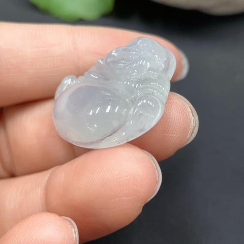 古玩玉器18天然翡翠A貨彌勒佛墜（正冰種）   總重6.281g拍賣，當前價格268元