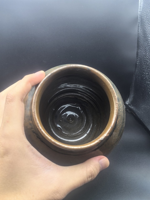 古玩陶瓷磁州窯窯變褐釉罐拍賣，當前價格350元