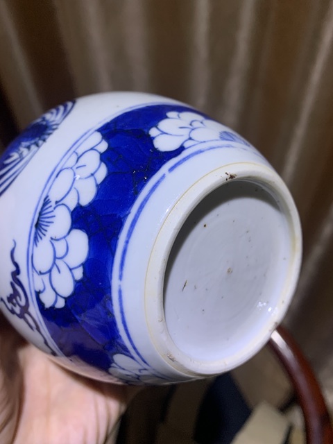古玩陶瓷團鶴紋青花罐拍賣，當前價格11680元