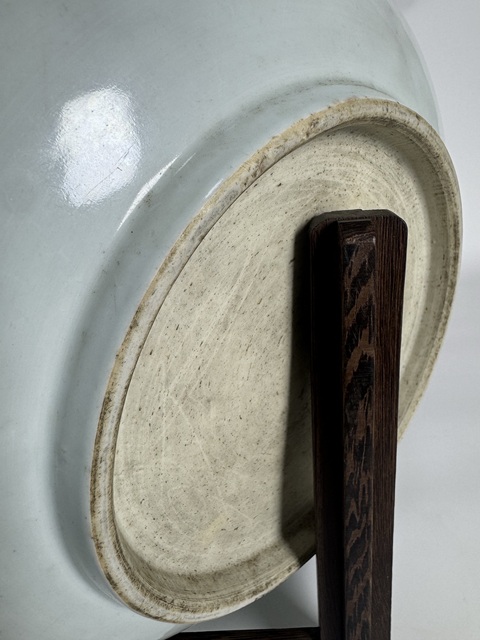 古玩陶瓷青花柳蔭雙駿紋盤拍賣,當前價格12000元