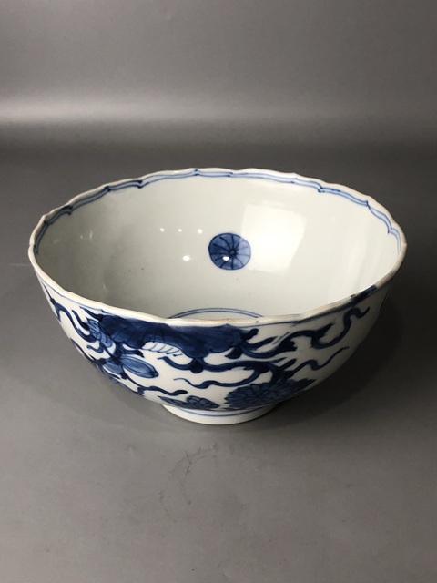 古玩陶瓷(精品大碗)清康熙·青花瓜瓞綿綿紋·大碗拍賣,當前價格0元