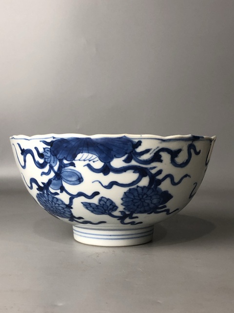 古玩陶瓷(精品大碗)清康熙·青花瓜瓞綿綿紋·大碗拍賣,當前價格0元