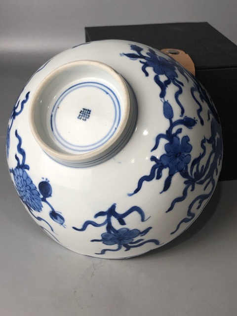 古玩陶瓷(精品大碗)清康熙·青花瓜瓞綿綿紋·大碗拍賣,當前價格0元