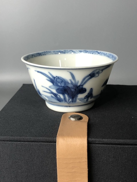 古玩陶瓷（精品品茗杯）清康熙·青花花卉·滿池嬌·品茗杯拍賣，當前價格756元