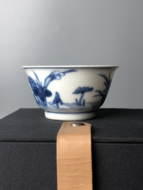 古玩陶瓷（精品品茗杯）清康熙·青花花卉·滿池嬌·品茗杯拍賣，當前價格756元