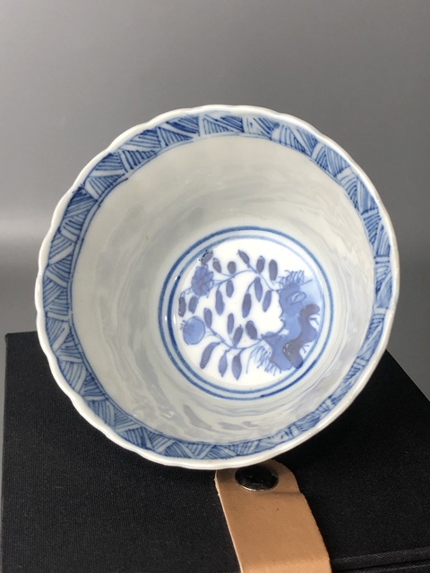 古玩陶瓷(精品花口杯)晚清·青花瓜瓞綿綿·花口杯拍賣,當前價格931元