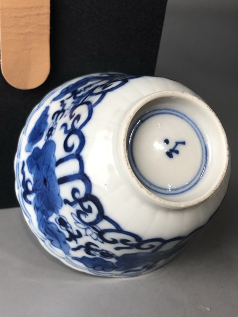 古玩陶瓷(精品花口杯)晚清·青花瓜瓞綿綿·花口杯拍賣,當前價格931元