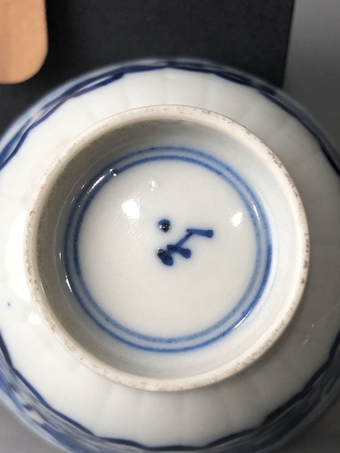 古玩陶瓷(精品花口杯)晚清·青花瓜瓞綿綿·花口杯拍賣,當前價格931元