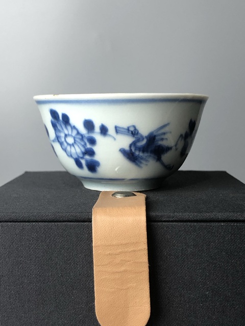 古玩陶瓷（精品主人杯）清康熙·青花飛鶴紋·主人杯拍賣，當前價格768元