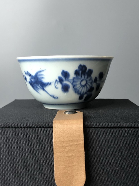 古玩陶瓷（精品主人杯）清康熙·青花飛鶴紋·主人杯拍賣，當前價格768元