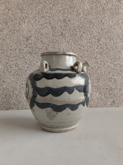 古玩陶瓷青花壽字四系壺拍賣,當前價格680元