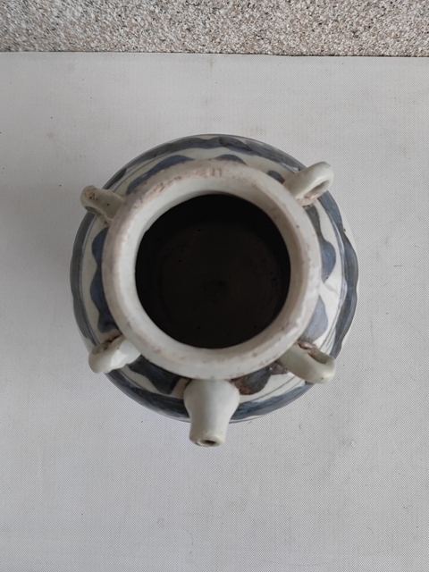 古玩陶瓷青花壽字四系壺拍賣,當前價格680元