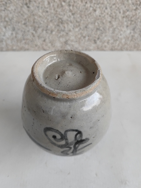 古玩陶瓷明末清初·青花福字紋四系壺真品鑒賞圖