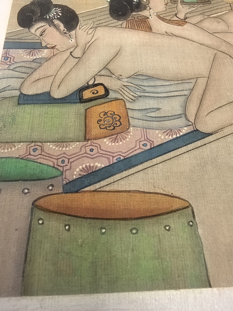古玩字畫清代絹本工筆春宮圖(四妃侍寢)拍賣,當前價格9888元