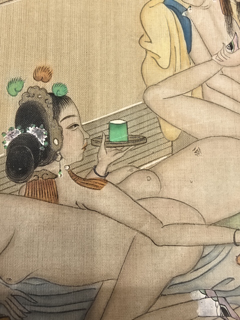 古玩字畫清代絹本工筆春宮圖(四妃侍寢)拍賣,當前價格9888元