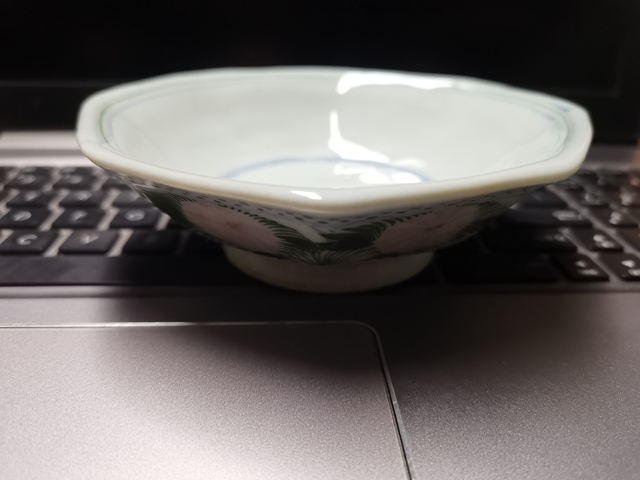 古玩陶瓷清末民初,八方花卉紋碗拍賣,當前價格777元