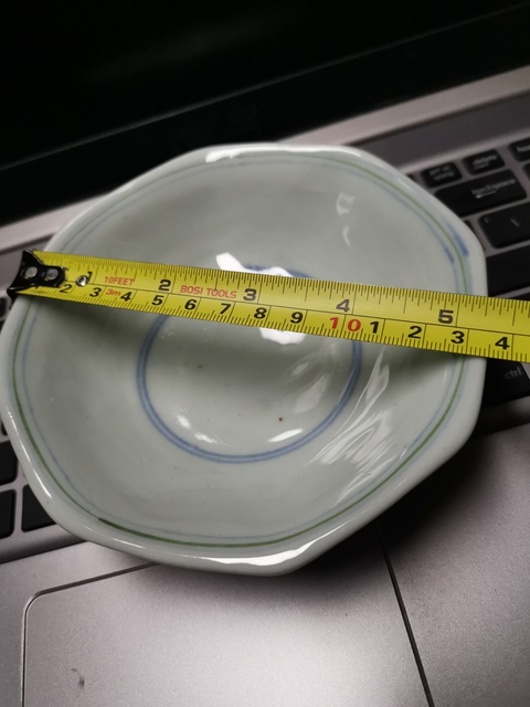 古玩陶瓷清末民初,八方花卉紋碗拍賣,當前價格777元