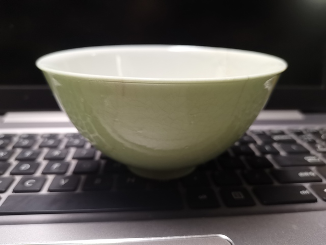 古玩陶瓷清末景德鎮(zhèn)窯綠釉碗拍賣,當(dāng)前價格199元