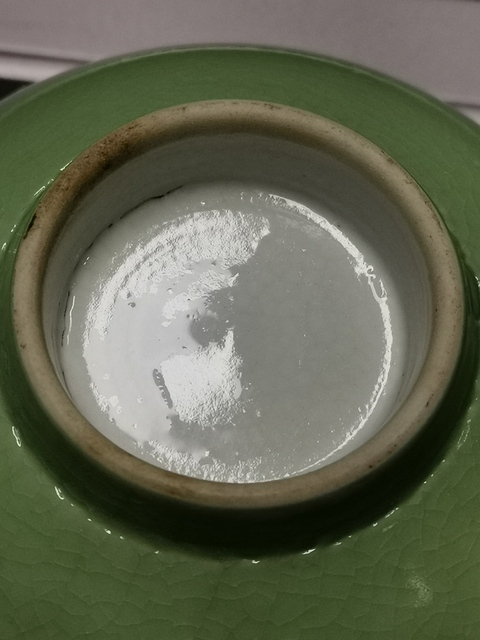 古玩陶瓷清末景德鎮(zhèn)窯綠釉碗拍賣,當(dāng)前價格199元