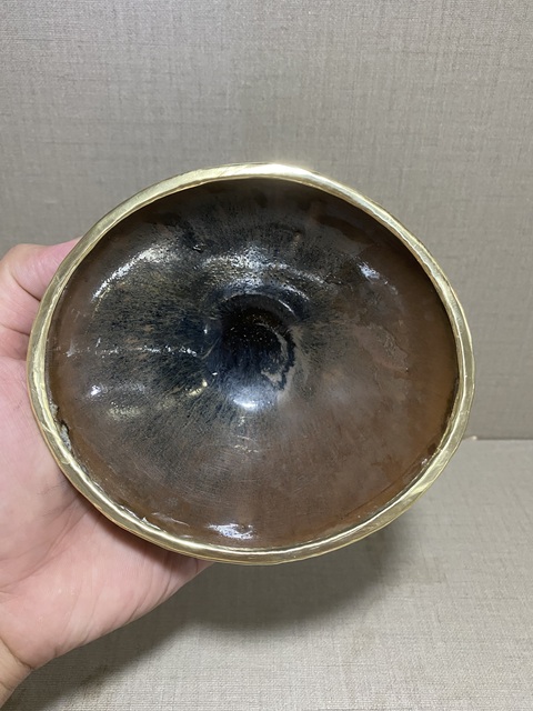 古玩陶瓷宋代窯變釉建窯兔毫茶盞拍賣，當前價格666元