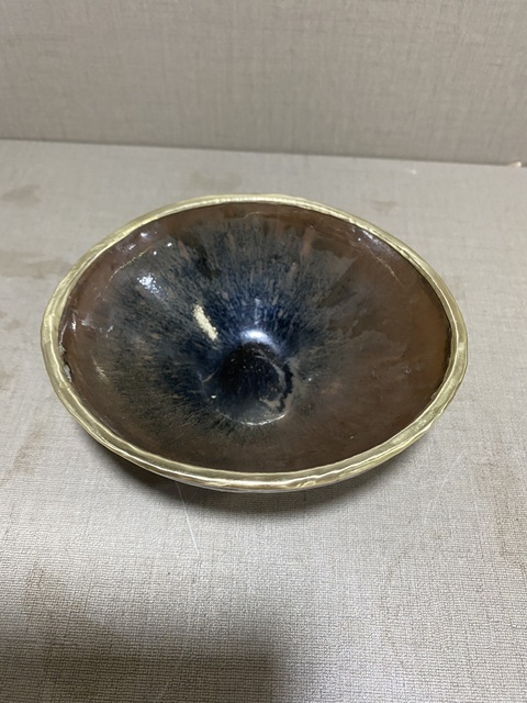 古玩陶瓷宋代窯變釉建窯兔毫茶盞拍賣，當前價格666元