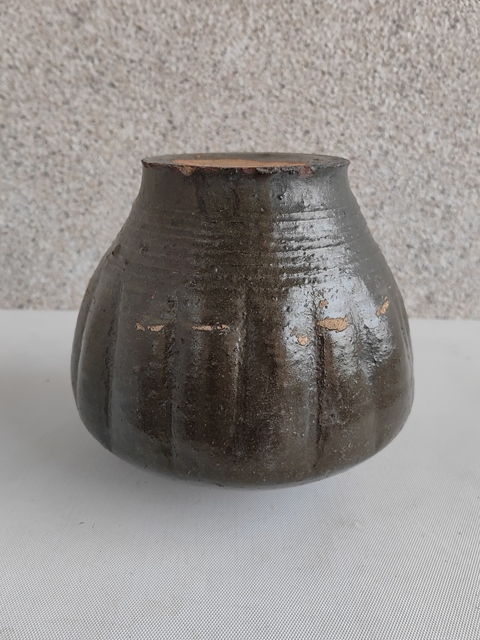 古玩陶瓷磁州窯茶葉末釉瓜楞罐拍賣，當前價格680元