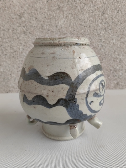 古玩陶瓷青花壽字四系壺拍賣,當前價格680元