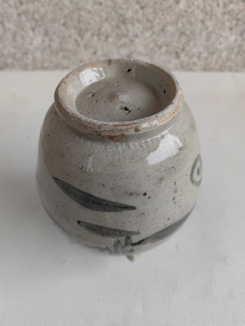 古玩陶瓷明末清初·青花福字紋四系壺真品鑒賞圖