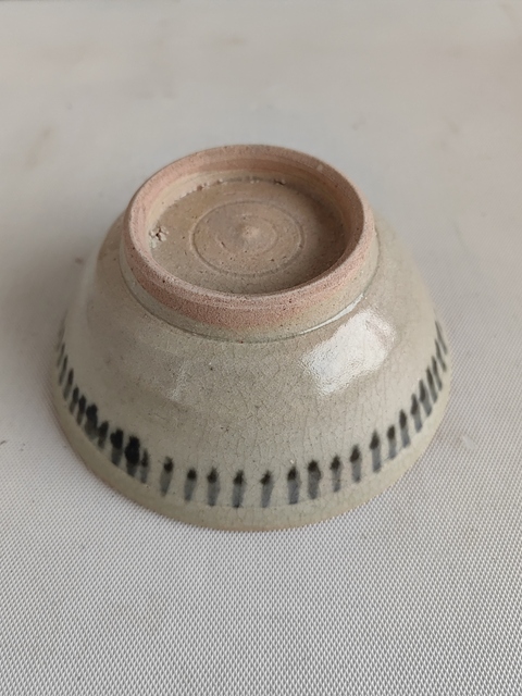 古玩陶瓷青花線條紋碗拍賣,當前價格750元