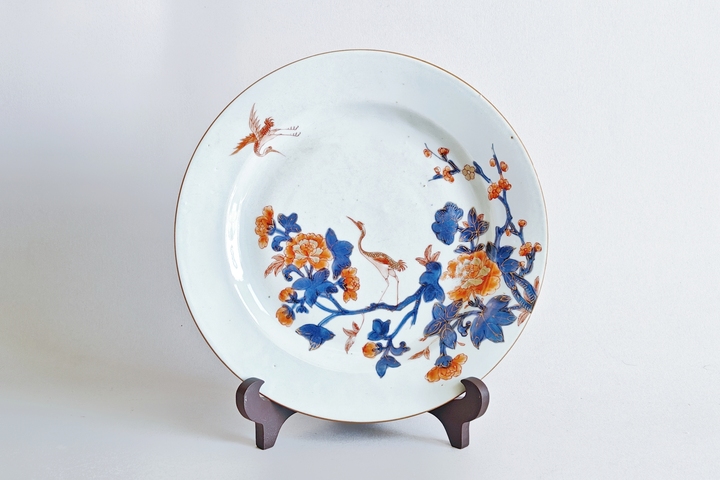 域鉴古玩】清康熙·青花矾红描金富贵牡丹盘鉴定结果_清康熙·青花
