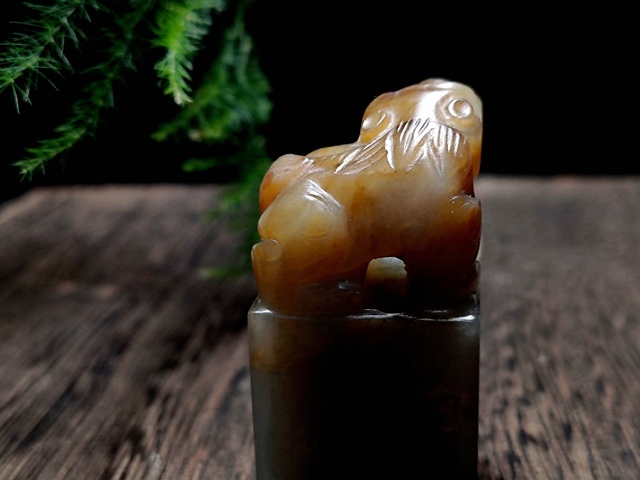 古玩玉器和田玉雕“獸鈕印章”拍賣，當(dāng)前價格3800元