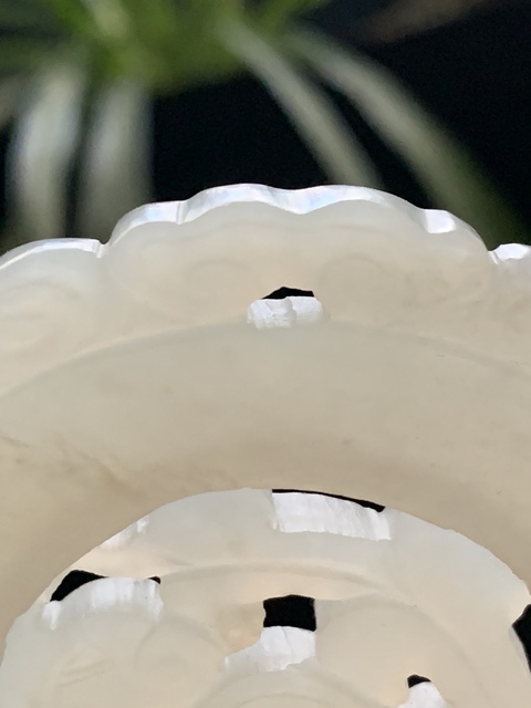 古玩玉器清代和田玉雕“轉芯佩”牌子拍賣,當前價格55000元