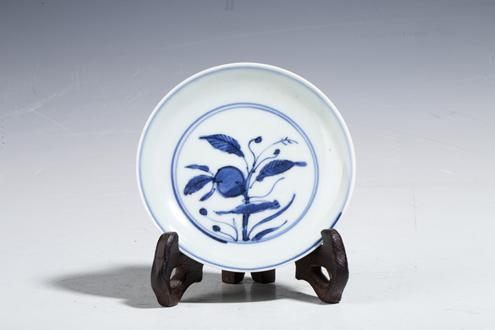 古玩陶瓷明晚·青花花鳥紋小盤拍賣，當前價格4500元