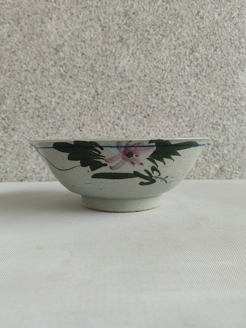 古玩陶瓷釉下彩花卉紋茶碗拍賣，當前價格168元