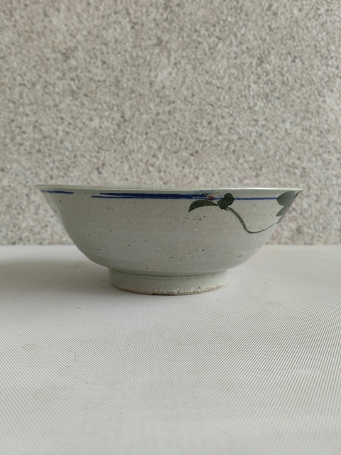 古玩陶瓷釉下彩花卉紋茶碗拍賣，當前價格168元