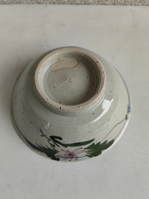 古玩陶瓷釉下彩花卉紋茶碗拍賣，當前價格168元