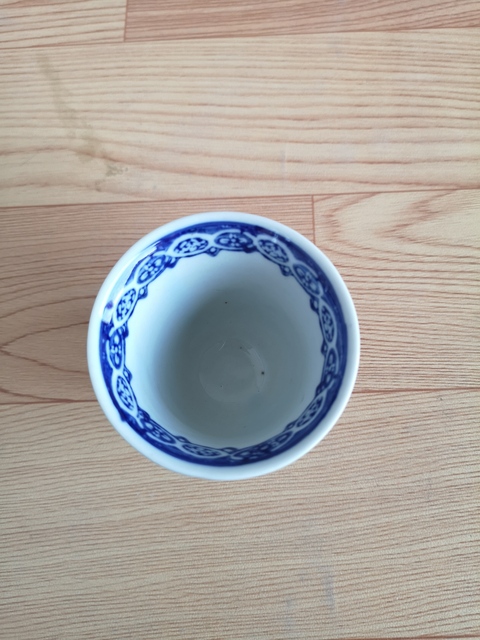 古玩陶瓷青花山水人物紋高足杯拍賣，當前價格150元