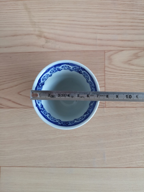古玩陶瓷青花山水人物紋高足杯拍賣，當前價格150元