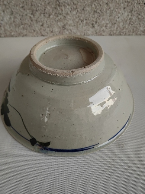 古玩陶瓷釉下彩花卉紋茶碗拍賣，當前價格168元