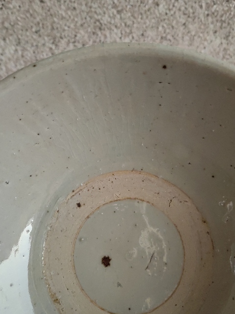 古玩陶瓷釉下彩花卉紋茶碗拍賣，當前價格168元