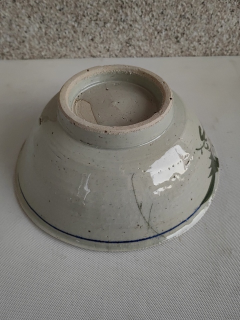 古玩陶瓷釉下彩花卉紋茶碗拍賣，當前價格168元