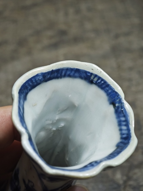 古玩陶瓷青花花觚拍賣,當前價格600元