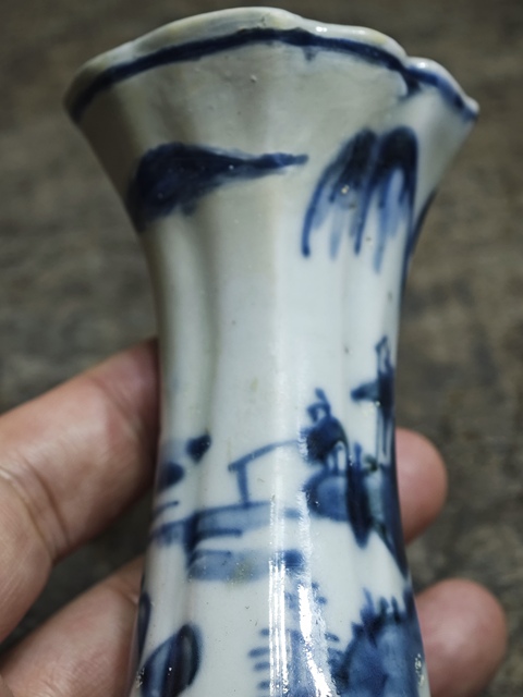 古玩陶瓷青花花觚拍賣,當前價格600元